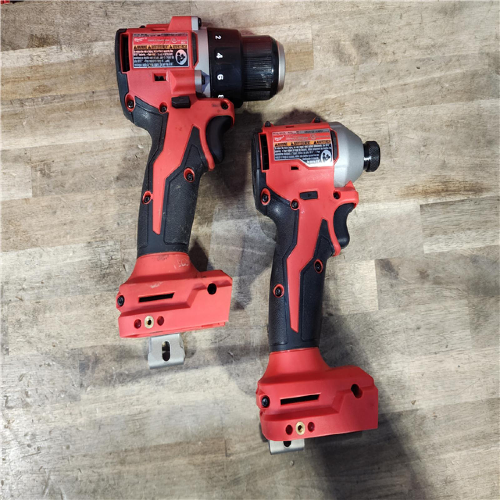 HOUSTON LOCATION - AS-IS Milwaukee M18 18V Lithium-Ion Brushless Cordless Compact Drill/Impact Combo Kit (2-Tool) W/(2) 2.0 Ah Batteries  Charger & Bag