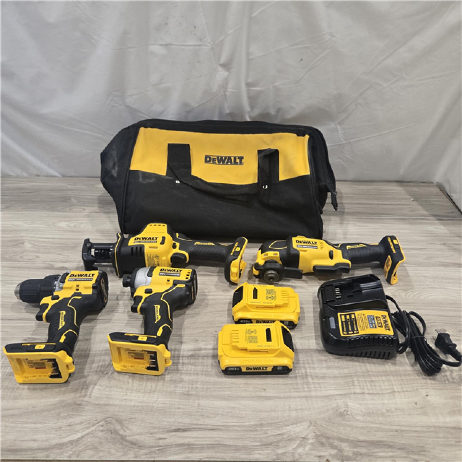 AS-IS DeWalt 20V MAX ATOMIC Cordless 4-Tool Combo Kit