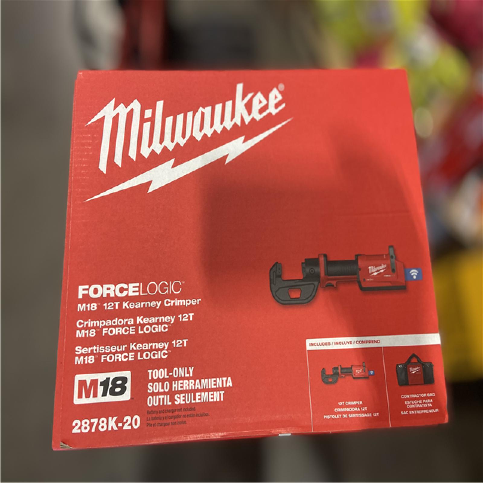 NEW! - Milwaukee M18 18V Lithium-Ion Cordless FORCE LOGIC 12T Kearney Crimper (Tool-Only)