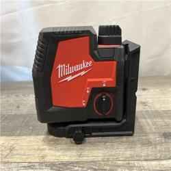 AS-IS Milwaukee Green 100 ft. Cross Line and Plumb Points Rechargeable Laser Level with REDLITHIUM Lithium-Ion