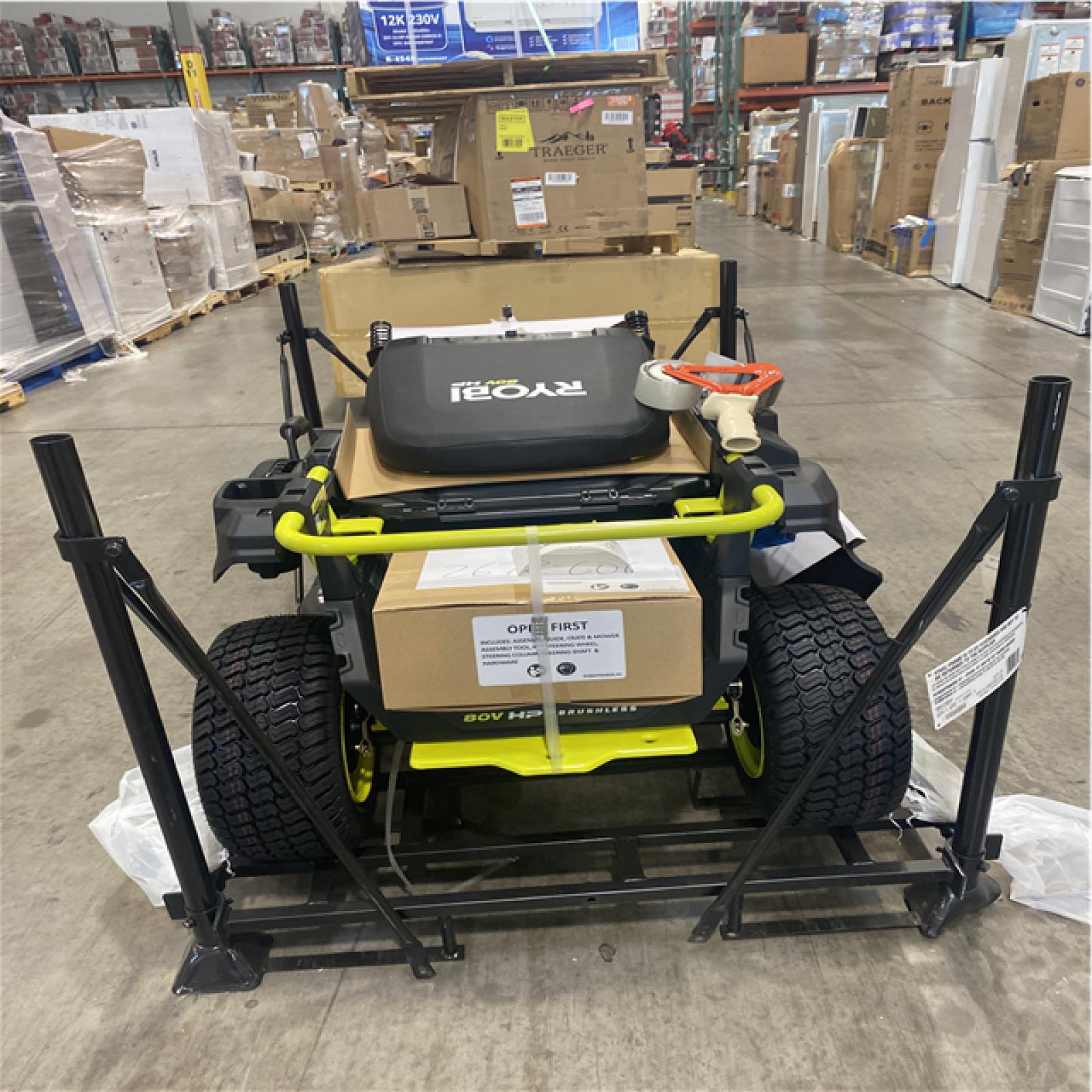DALLAS LOCATION- RYOBI R1 80V HP Cordless Electric 30 in. Riding Lawn Mower Kit