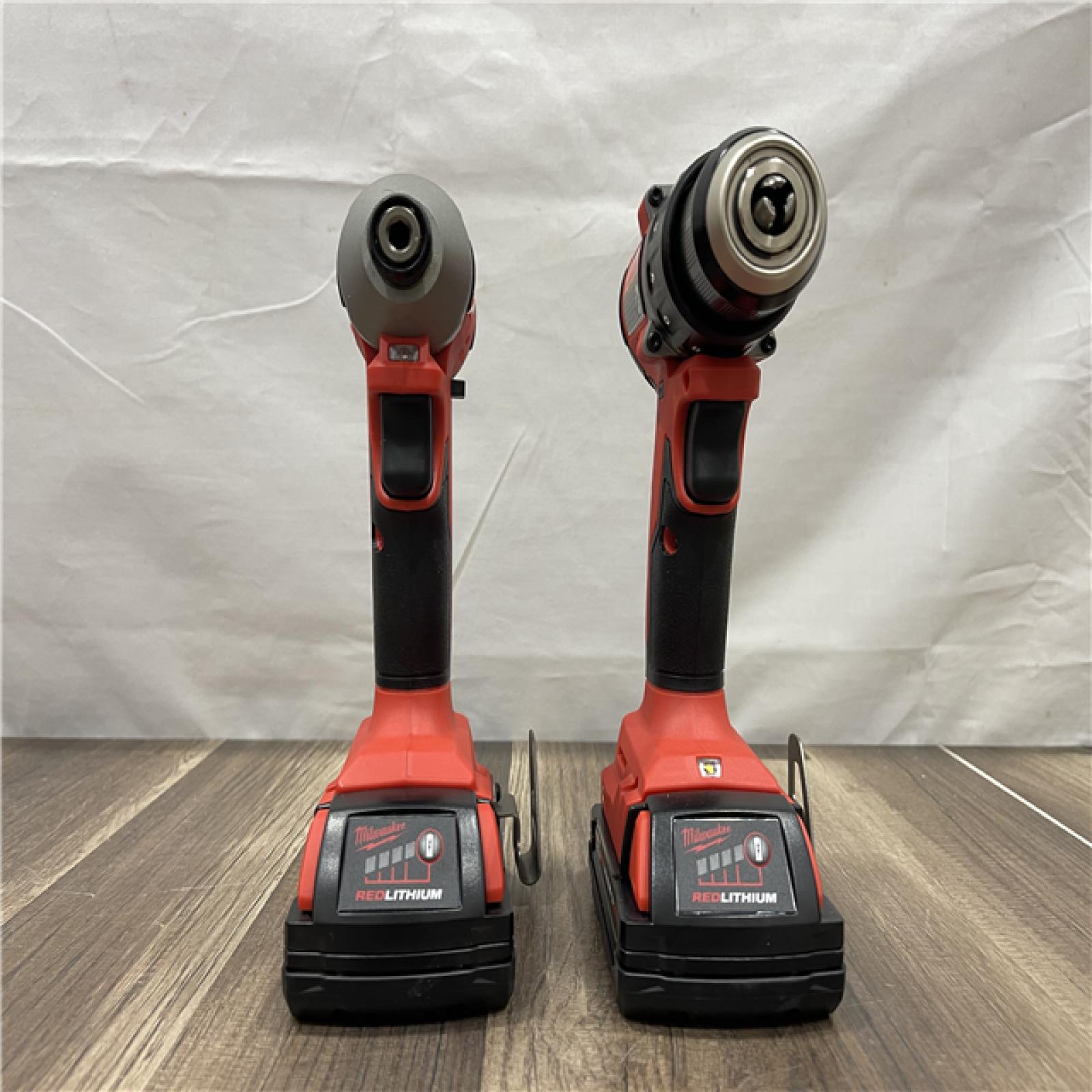 AS-IS Milwaukee M18 18V Lithium-Ion Brushless Cordless Compact Drill/Impact Combo Kit