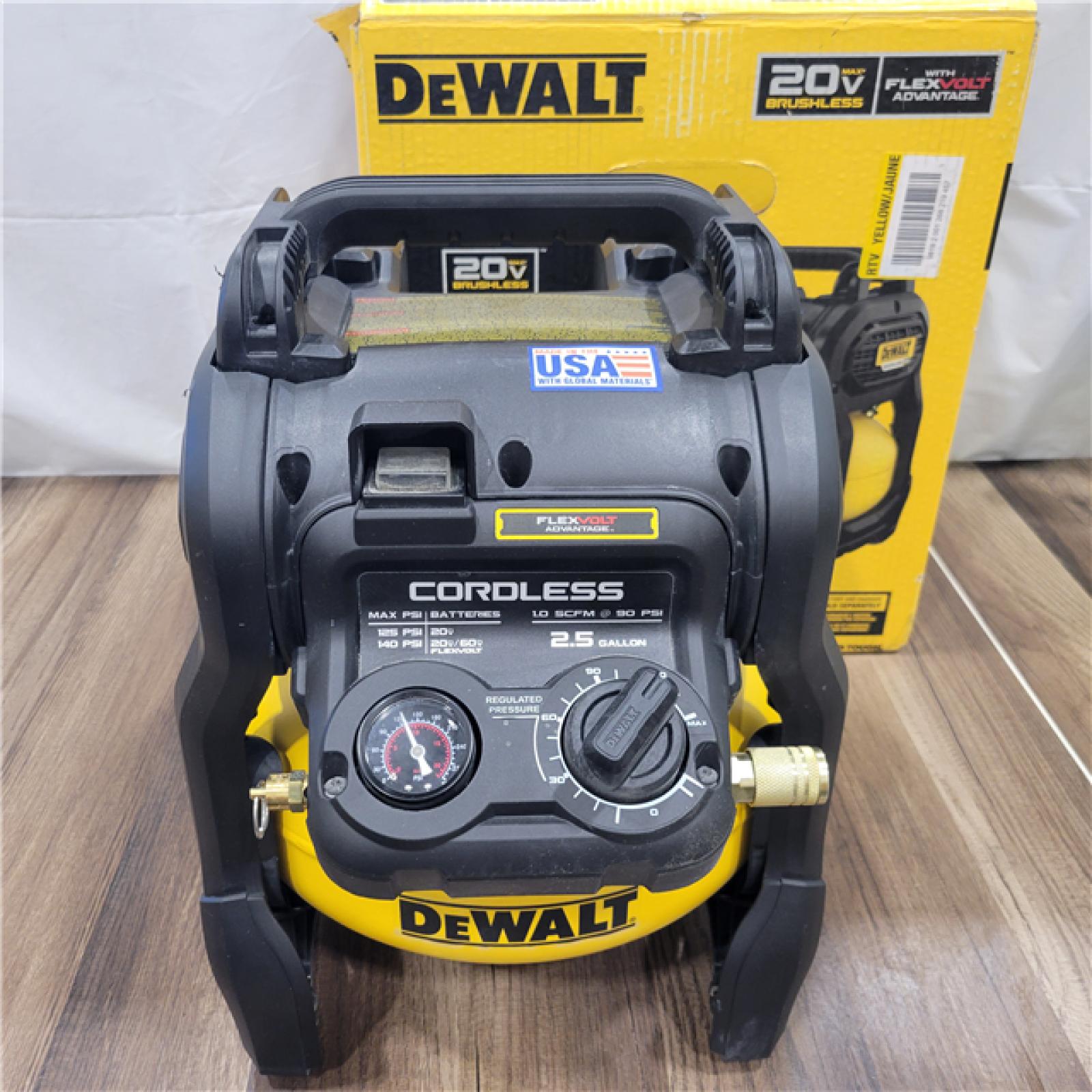 AS-IS DEWALT 20V MAX* 2-1/2 Gal. Brushless Cordless Air Compressor