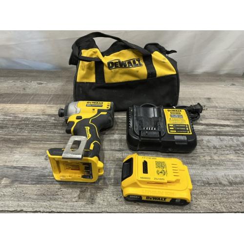 AS-IS DEWALT Atomic 20V Max Lithium-Ion Brushless Cordless Compact 1/4 in. Impact Driver Kit