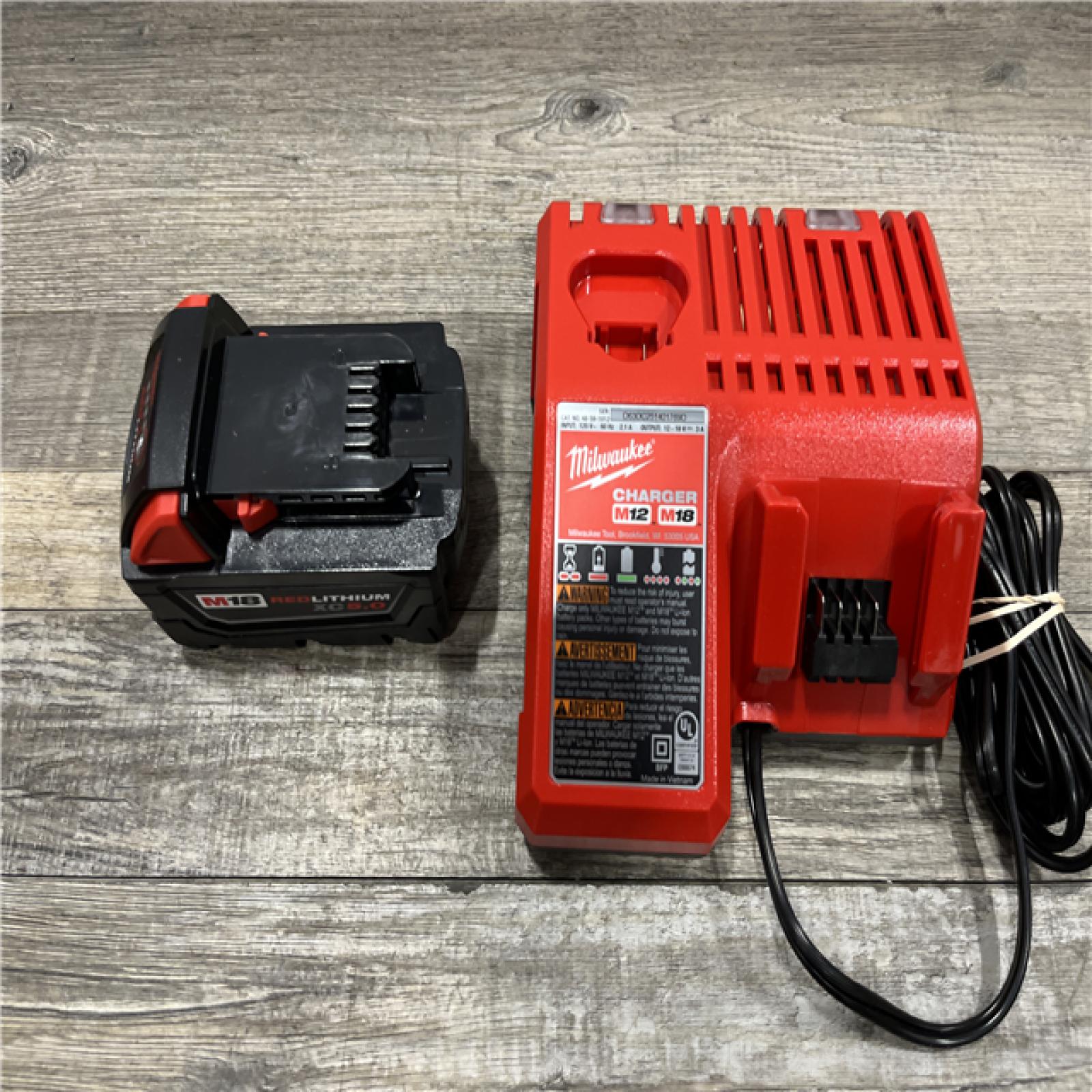AS-IS Milwaukee 18-Volt Lithium-Ion XC Starter Kit with One 5.0Ah Battery and Charger