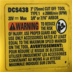 AS-IS DEWALT 20V XR Cordless 3 in. Cut-Off Tool (Tool Only)