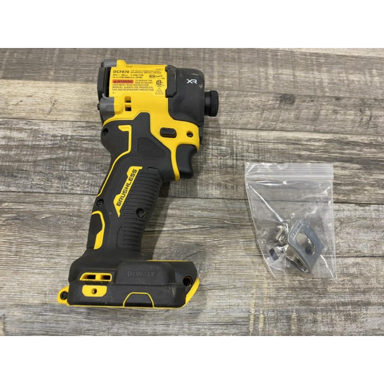 AS-IS DEWALT 20V XR Brushless Cordless 1/4 in. Quiet Hydraulic Impact Driver (Tool-Only)