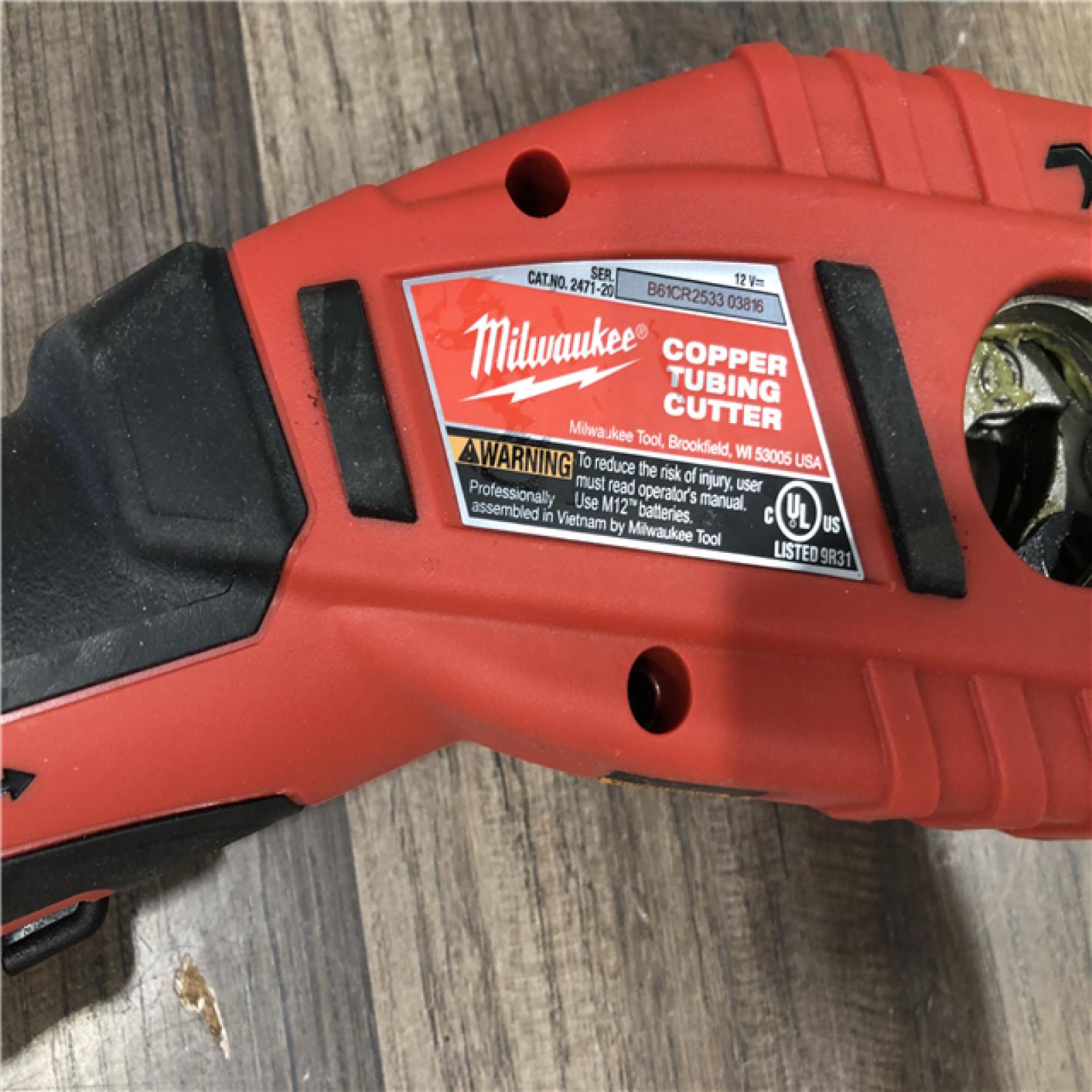 AS-IS Milwaukee 12V Lithium-Ion Cordless Copper Tubing Cutter (Tool-Only)