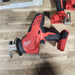 HOUSTON LOCATION - AS-IS Milwaukee M18 18-Volt Lithium-Ion Brushless Cordless Combo Kit (4-Tool) with 2-Batteries, 1-Charger and Tool Bag
