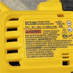 AS-IS DEWALT FLEXVOLT 60V MAX Cordless Brushless Reciprocating Saw (Tool Only)