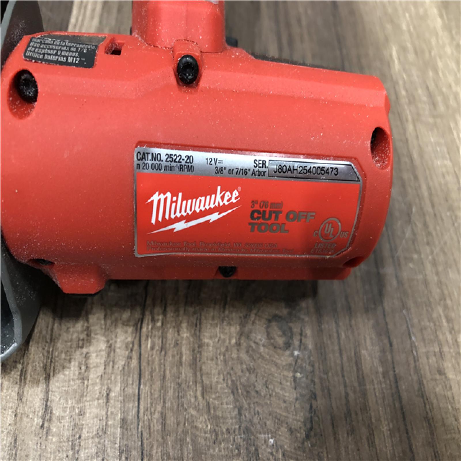 AS-IS Milwaukee FUEL 12V Lithium-Ion Brushless Cordless 3 in. Cut Off Saw (Tool-Only)