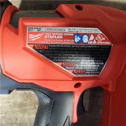 HOUSTON LOCATION - AS-IS MILWAUKEE FUEL 18-Volt Lithium-Ion Brushless Cordless 18-Gauge 1/4 in. Narrow Crown Stapler (Tool-Only)
