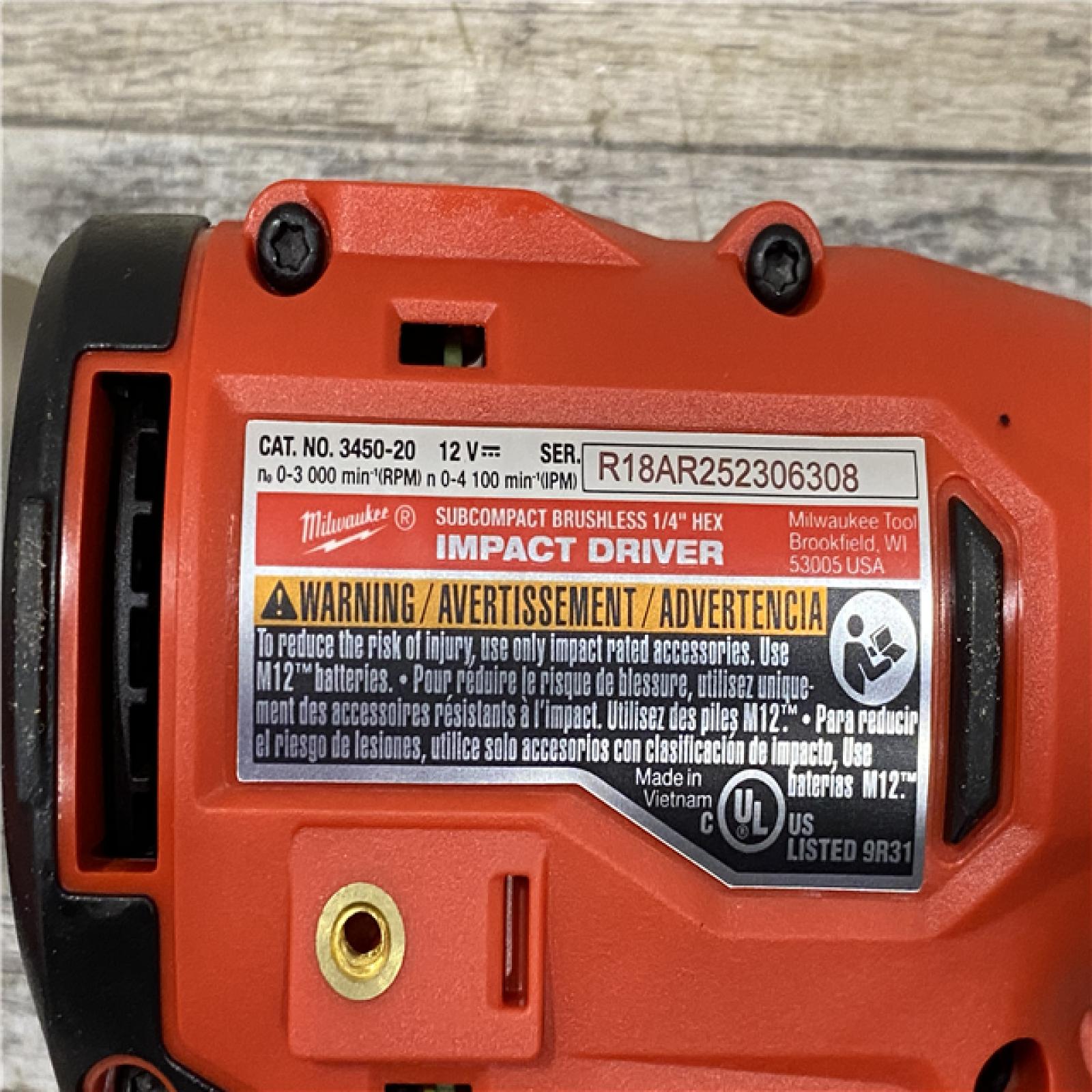 AS-IS Milwaukee 12V Lithium-Ion Brushless Cordless Subcompact Drill and Impact Driver Kit