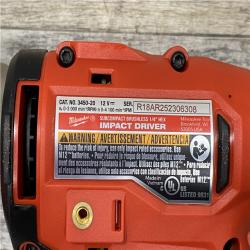 AS-IS Milwaukee 12V Lithium-Ion Brushless Cordless Subcompact Drill and Impact Driver Kit