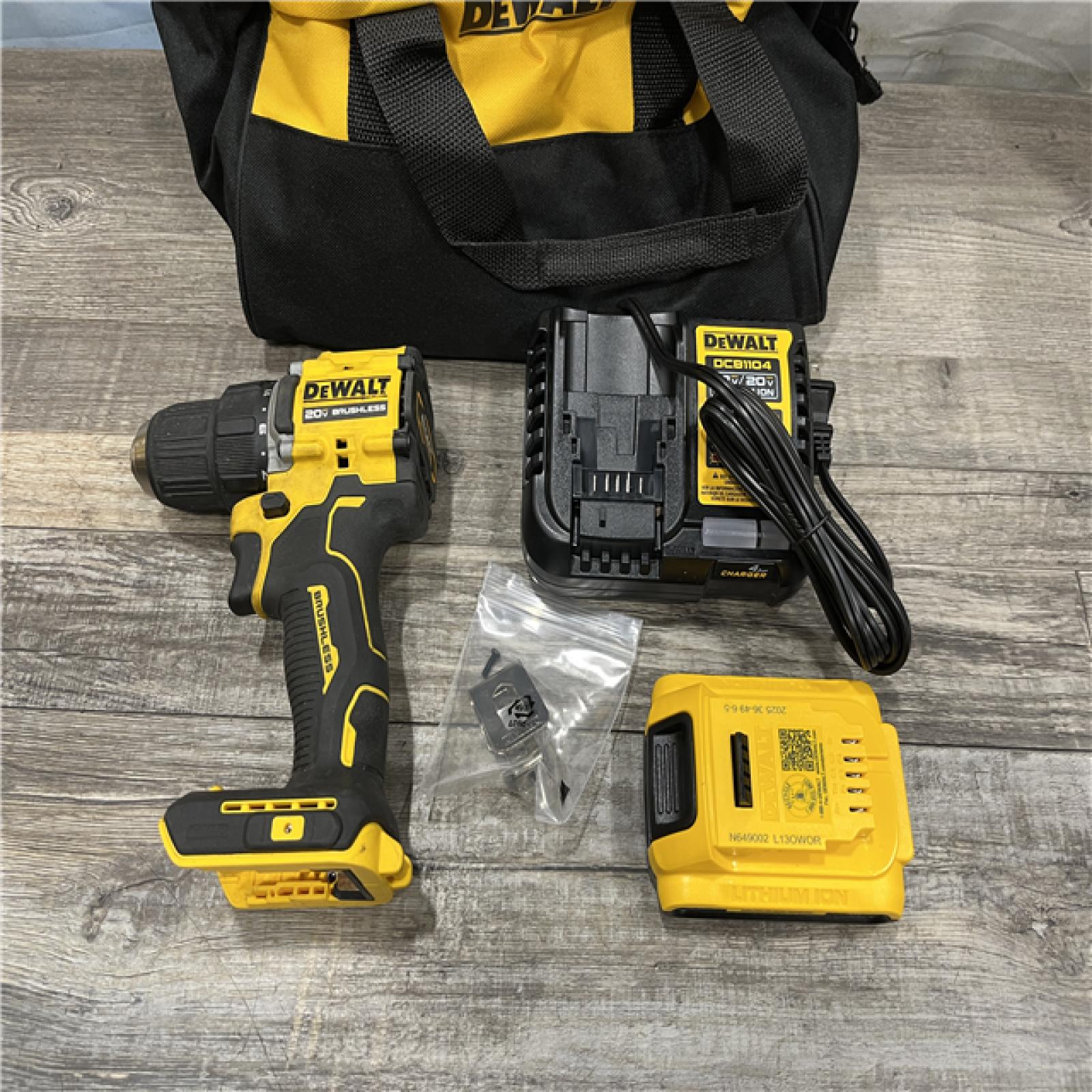 AS-IS DEWALT Atomic 20V Lithium-Ion Cordless Compact 1/2 in. Drill/Driver Kit