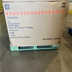 DALLAS LOCATION - Home Accents Holiday 12 ft. Grave & Bones Giant-Sized Skelly with LifeEyes™ LCD Eyes H5