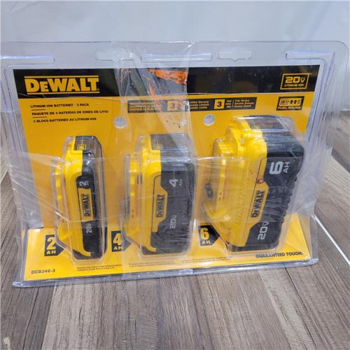 AS-IS DEWALT 20V MAX Battery Lithium Ion 3 Pack - DCB346-3
