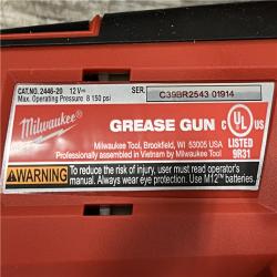 AS-IS Milwaukee 12V Lithium-Ion Cordless Grease Gun (Tool-Only)