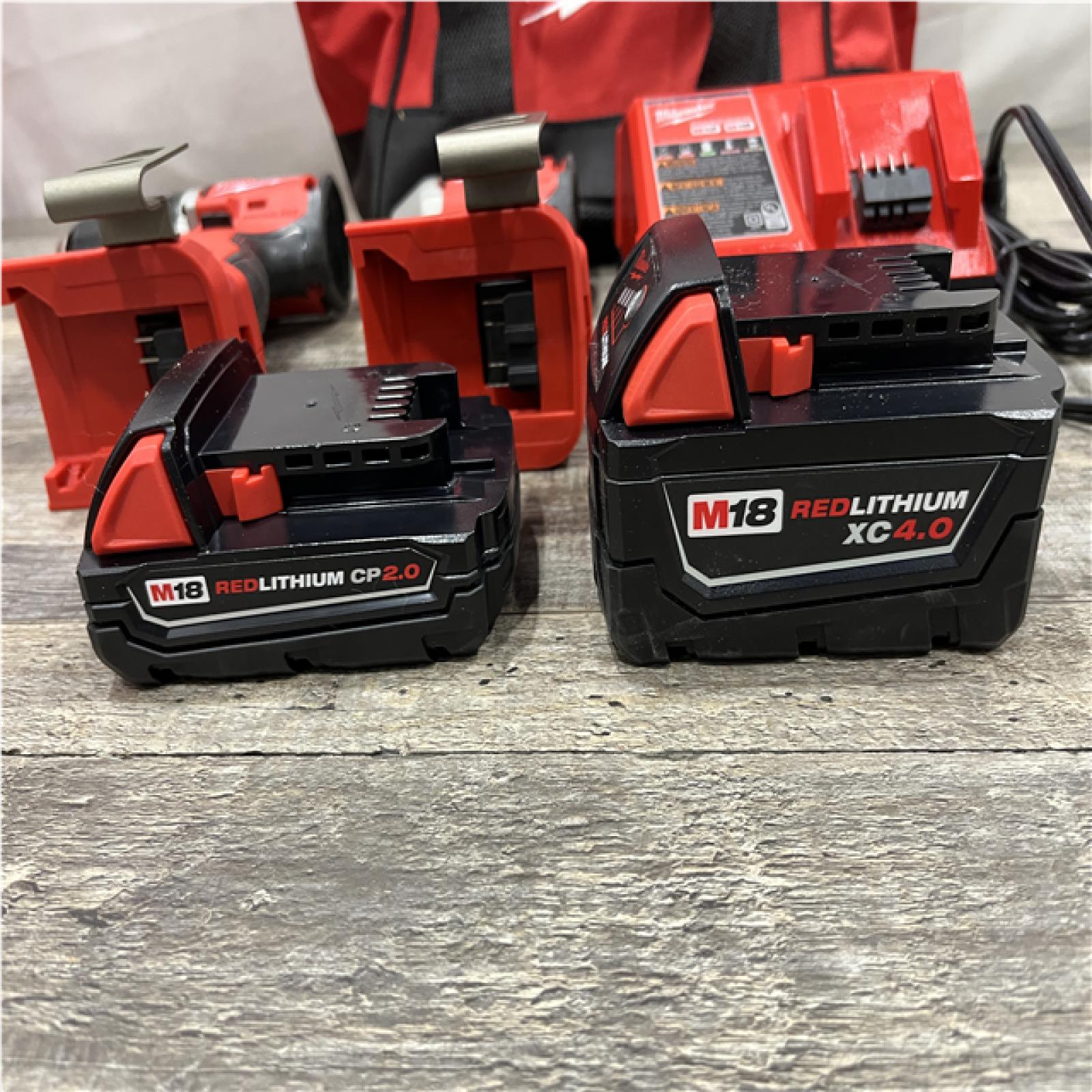 AS-IS Milwaukee 18-Volt Lithium-Ion Brushless Cordless Compact Hammer Drill/Impact Combo Kit