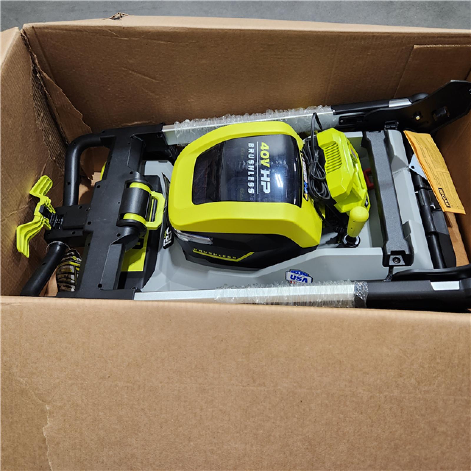 Dallas Location - As-Is RYOBI 40V HP Whisper Series 21. in Self-Propelled  Mower - (2) 6.0 Ah Batteries & Charger