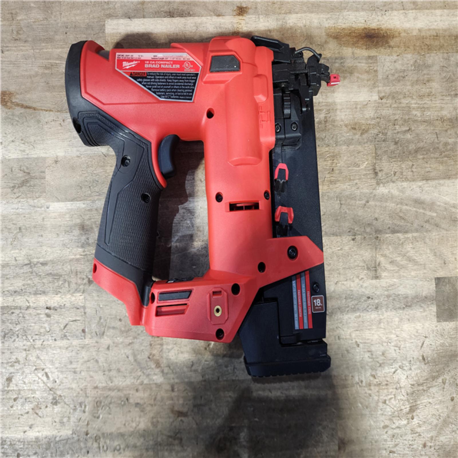 HOUSTON LOCATION - AS-IS Milwaukee M12 FUEL 18 Gauge Compact Brad Nailer (Tool-Only)