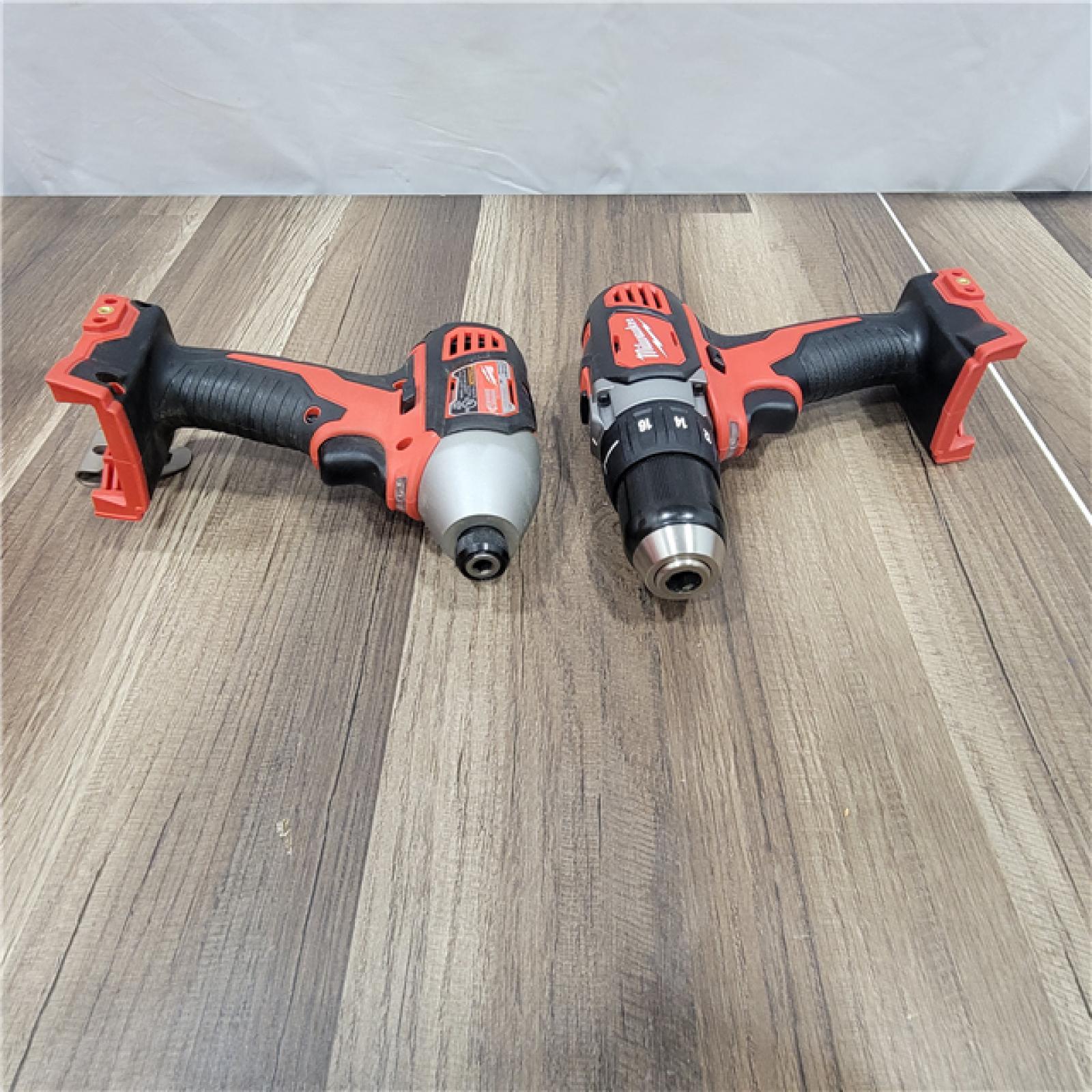AS-IS Milwaukee M18 18V Cordless Brushed 2 Tool Drill/Driver and Impact Driver Kit