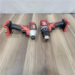 AS-IS Milwaukee M18 18V Cordless Brushed 2 Tool Drill/Driver and Impact Driver Kit