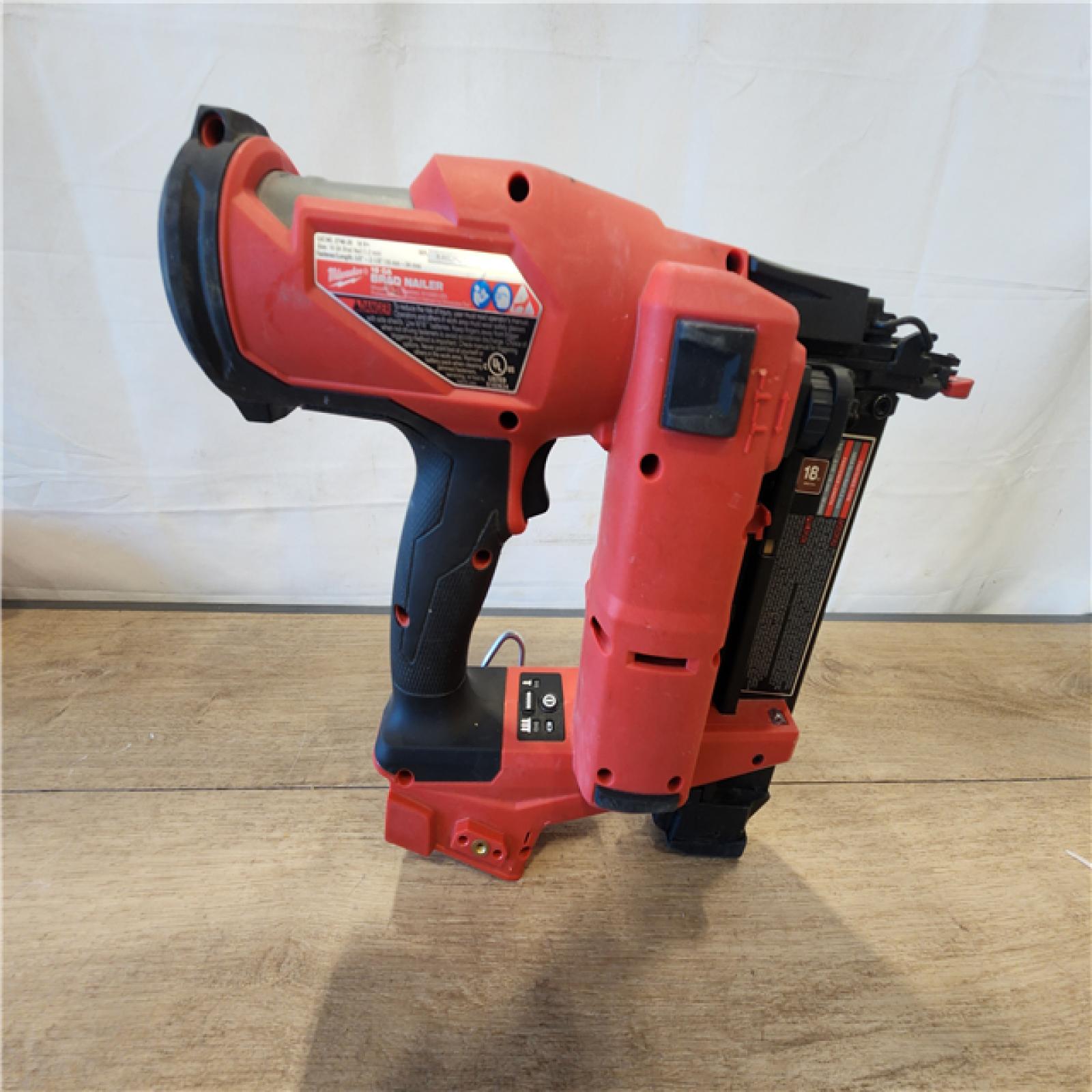 AS-IS- Milwaukee FUEL 18-Volt Lithium-Ion Brushless Cordless Gen II 18-Gauge Brad Nailer (Tool-Only)