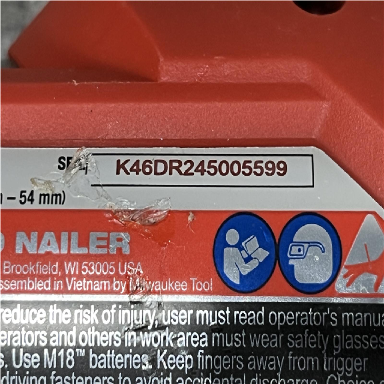 AS-IS Milwaukee FUEL 18-Volt Lithium-Ion Brushless Cordless Gen II 18-Gauge Brad Nailer (Tool-Only)