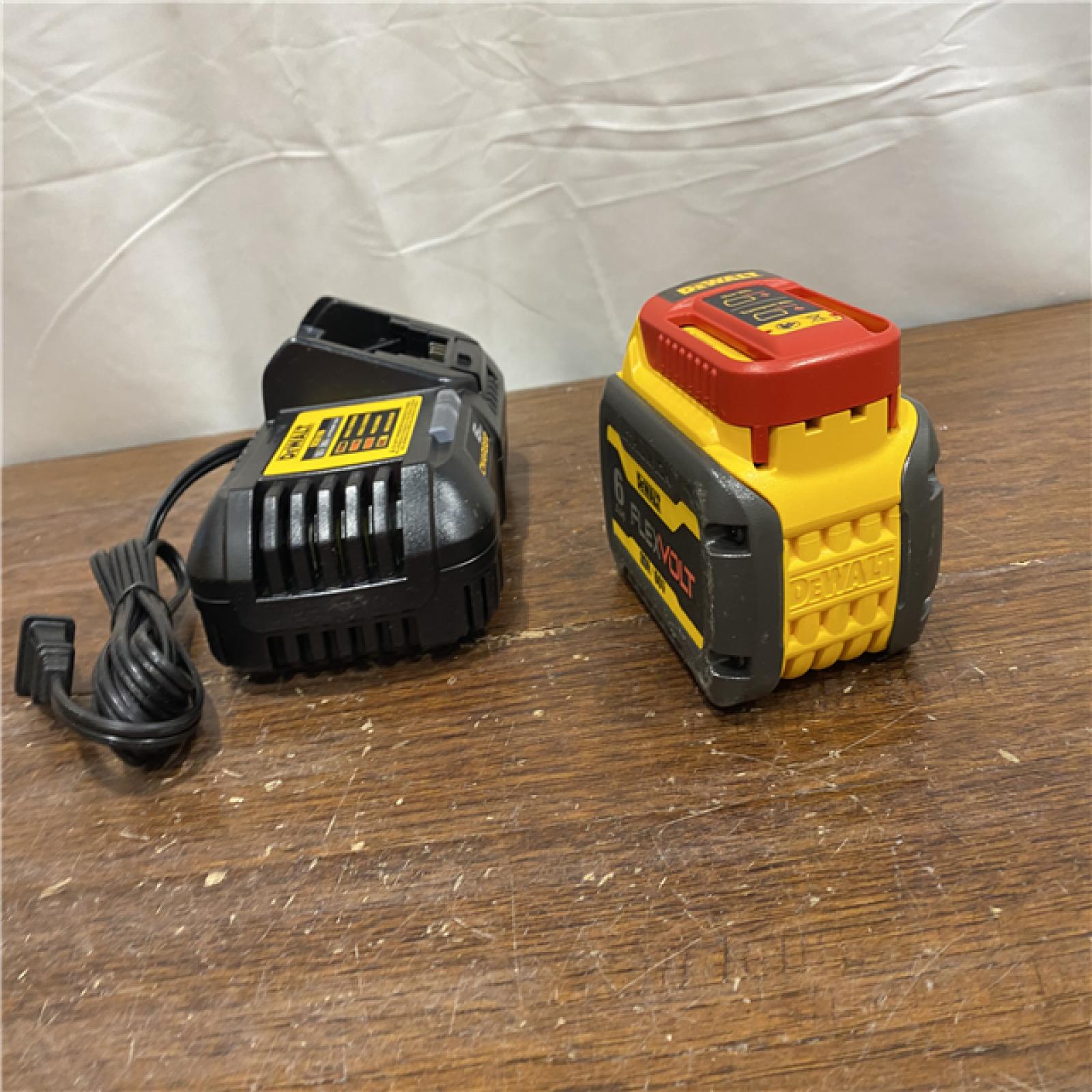 AS-ISDEWALT FLEXVOLT 20V/60V MAX Lithium-Ion 6.0Ah Battery Pack with 6 Amp Output Charger