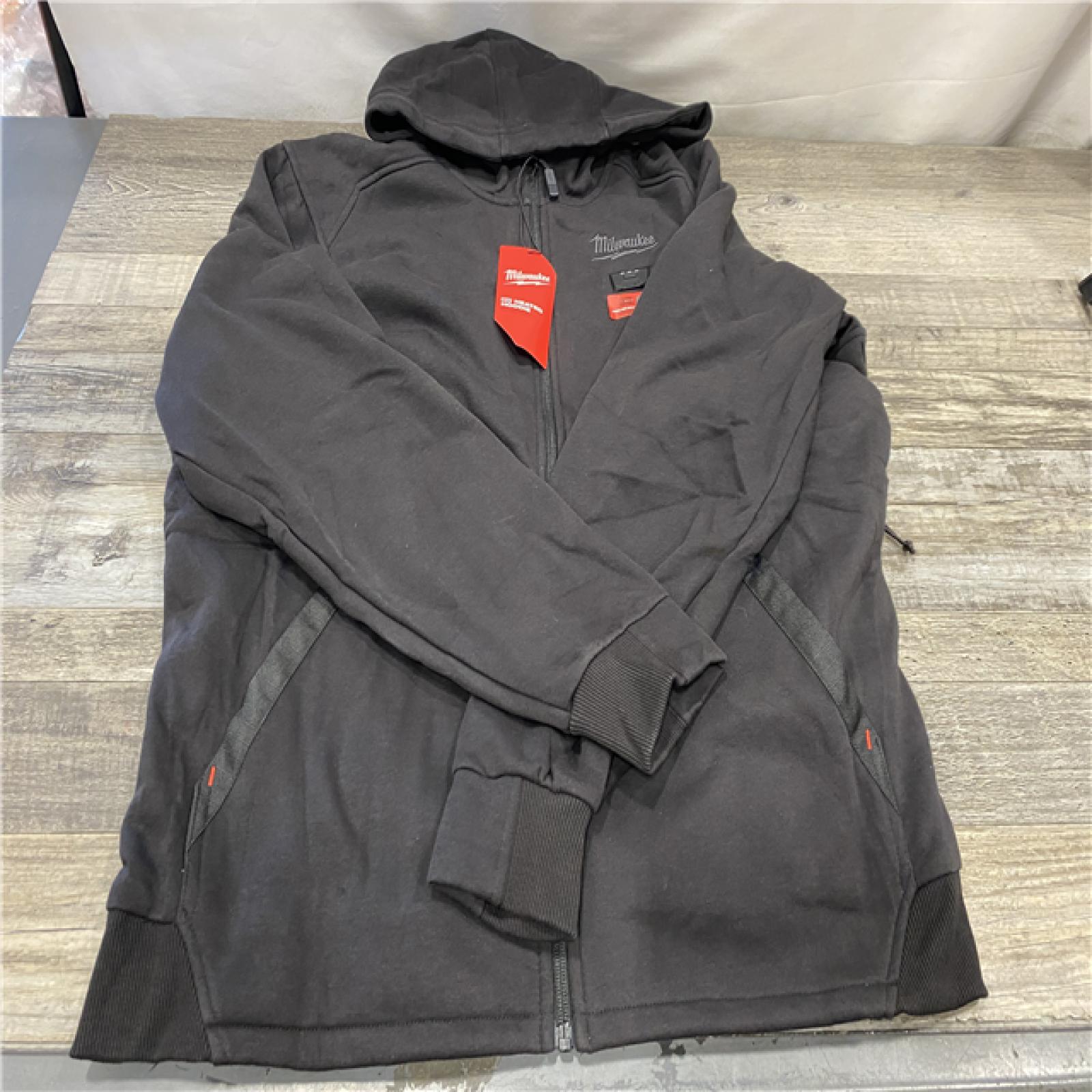 AS-IS Milwaukee Men's Large 12-Volt Lithium-Ion Cordless Black Heated Jacket Hoodie Kit