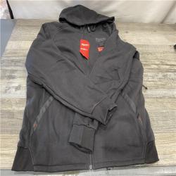 AS-IS Milwaukee Men's Large 12-Volt Lithium-Ion Cordless Black Heated Jacket Hoodie Kit