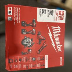 AS-IS - Milwaukee M18 18V Lithium-Ion Cordless Combo Kit (6-Tool) with Two 3.0 Ah Batteries, 1 Charger, 1 Tool Bag