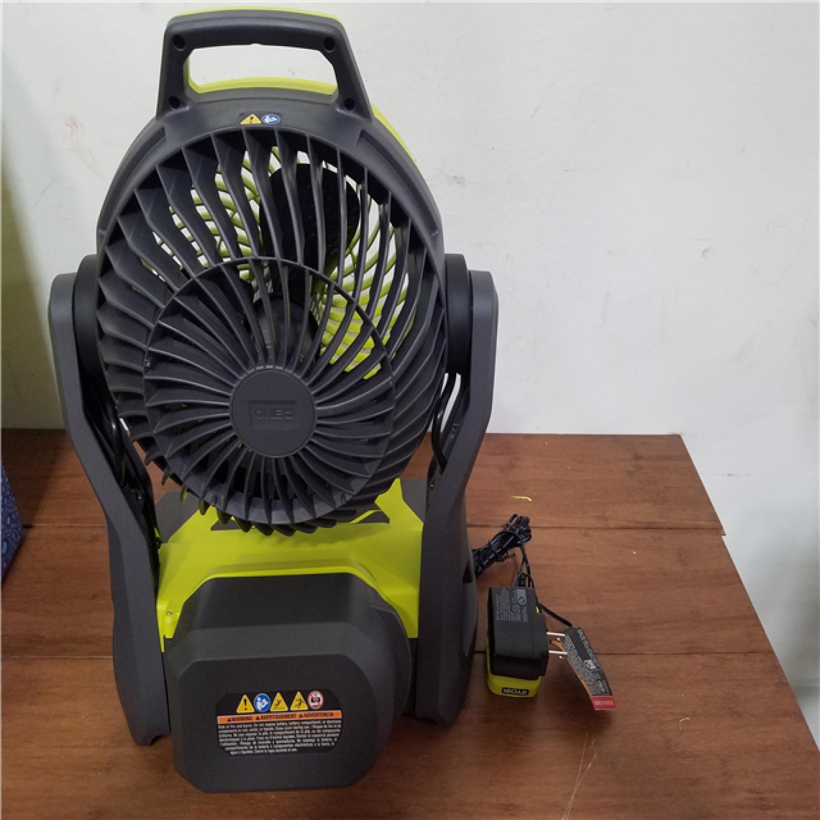 California NEW Ryobi One+ 18V 7.5 Bucket Top Misting Fan Kit  Includes (1) Battery & Charger