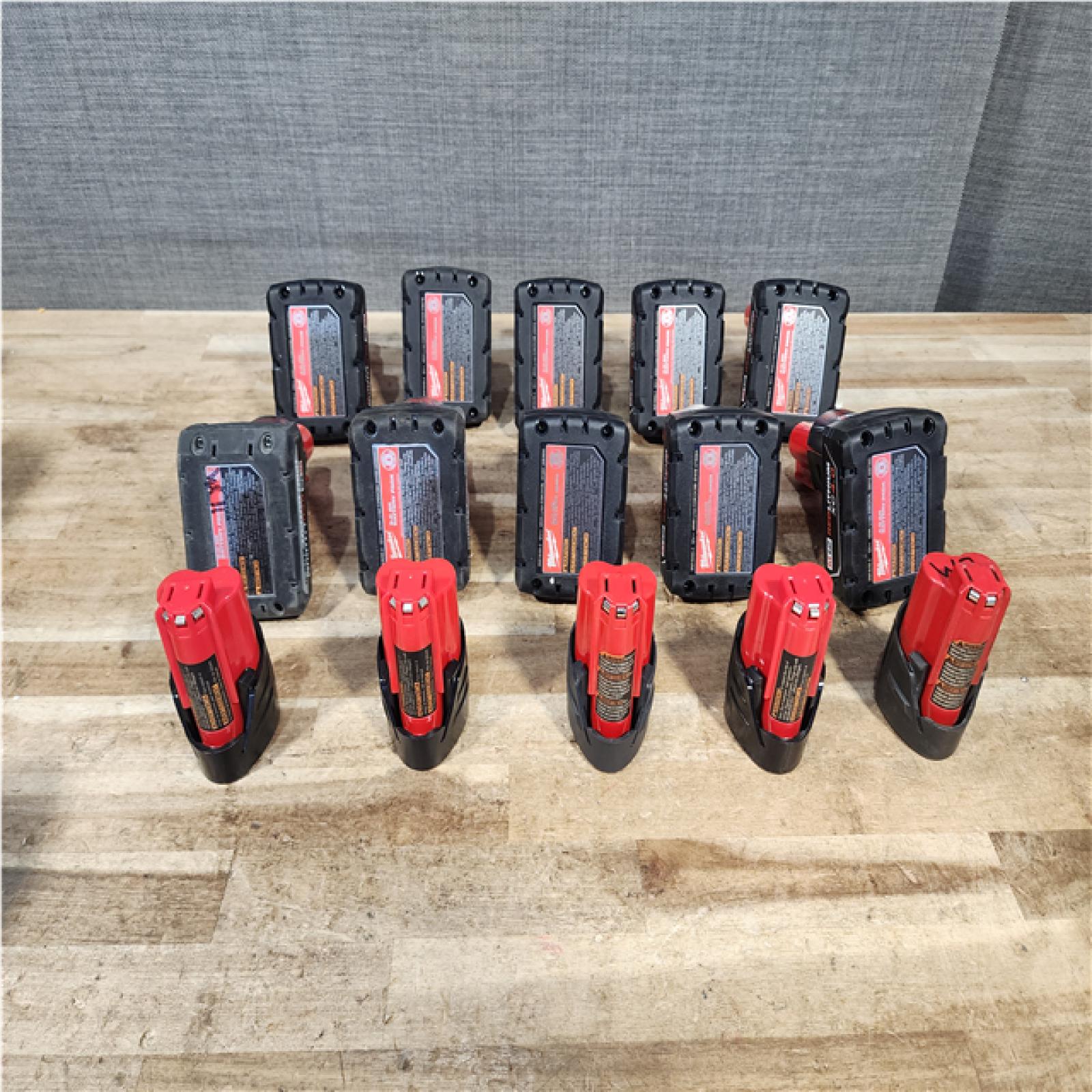 Houston Location Milwaukee Batteries QTY/15