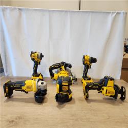 AS-IS- DEWALT 20V Lithium-Ion Cordless 6-Tool Combo Kit with 5.0 Ah and 2.0 Ah Batteries  Charger and Tough System 2.0 Rolling Toolbox