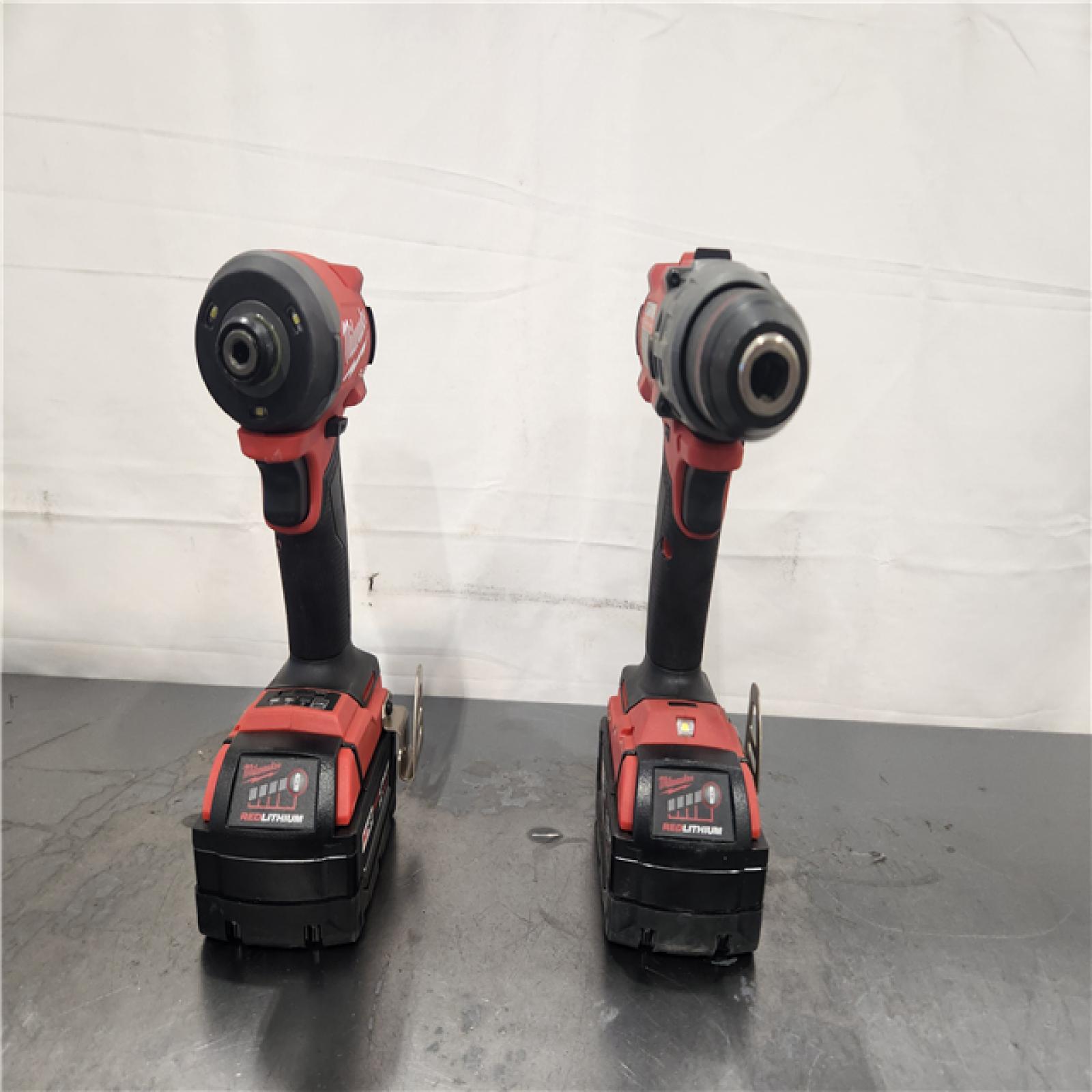 AS-IS- Milwaukee  FUEL 18V Lithium-Ion Brushless Cordless Hammer Drill and Impact Driver Combo Kit