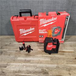 HOUSTON LOCATION - AS-IS (APPEARS LIKE NEW) Milwaukee 100 ft. REDLITHIUM Lithium-Ion USB Green Rechargeable Cross Line Laser Level with Charger