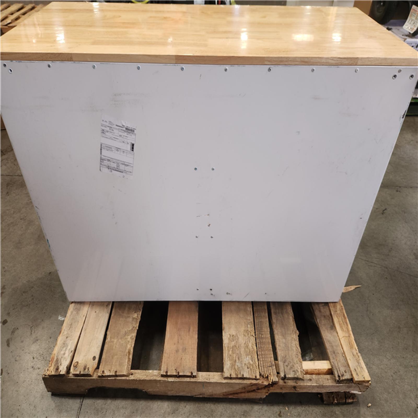 Phoenix LIKE NEW Husky Tool Storage 46 in. W x 18 in. D 9-Drawer Gloss White Mobile Workbench Cabinet