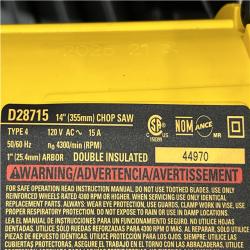 AS-IS DEWALT 15 Amp Corded 14 in. Cut-Off Saw