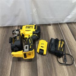 AS-IS DEWALT 20V MAX Lithium-Ion 15-Degree Electric Cordless Roofing Nailer Kit