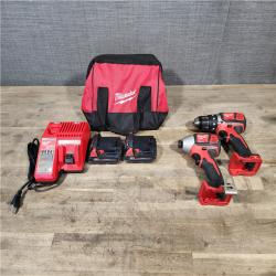 HOUSTON LOCATION - AS-IS Milwaukee 18V Cordless Brushed 2-Tool Drill/Driver and Impact Driver Kit