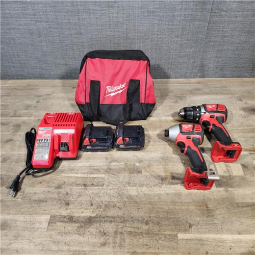 HOUSTON LOCATION - AS-IS Milwaukee 18V Cordless Brushed 2-Tool Drill/Driver and Impact Driver Kit