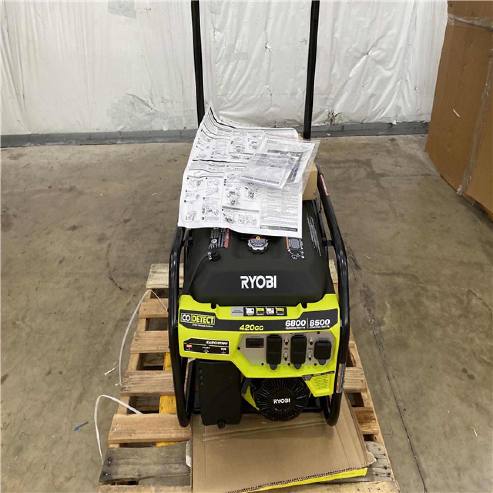 Houston Location - AS-IS Ryobi 6,800 Running Watts Generator