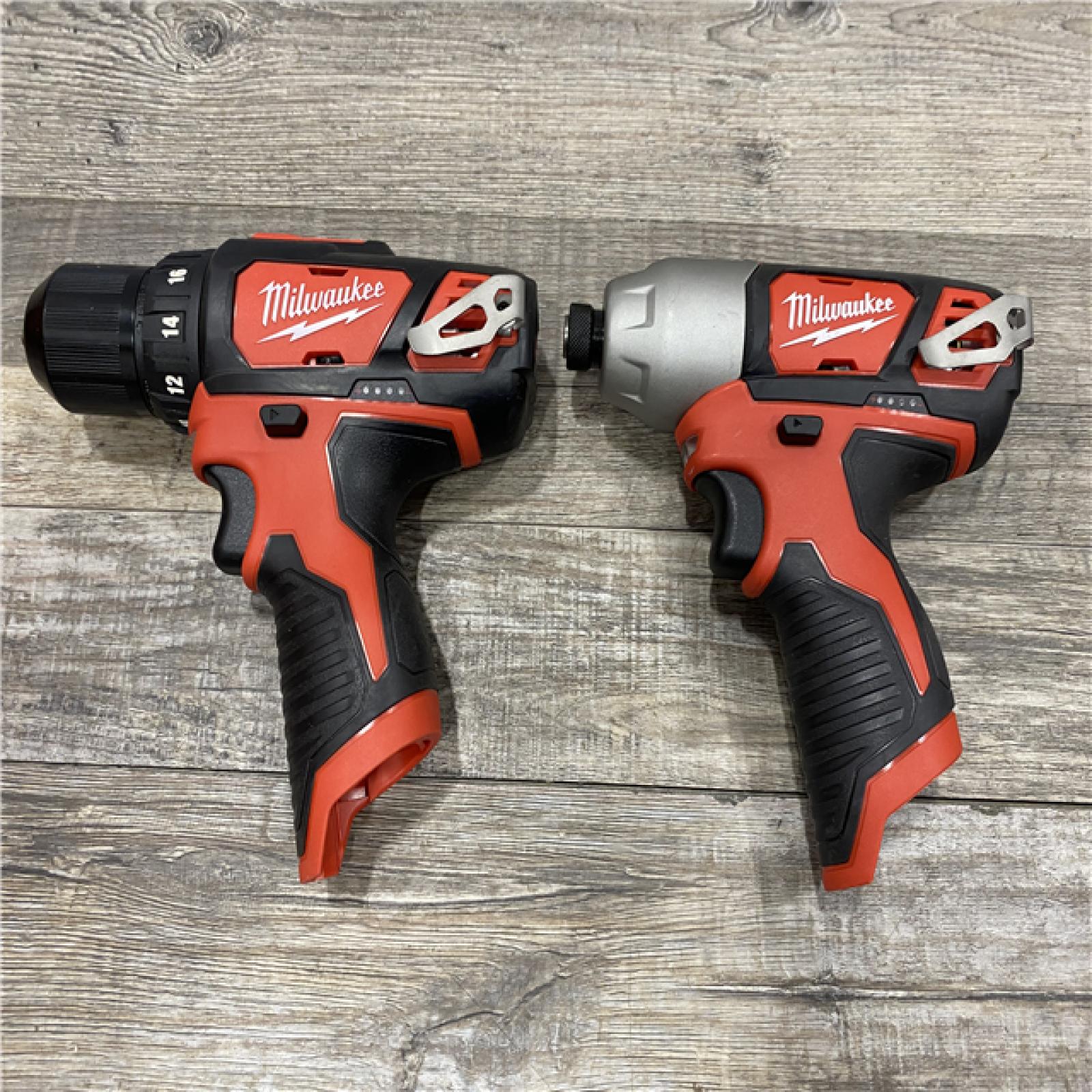 AS-IS Milwaukee 12V Lithium-Ion Cordless Drill Driver/Impact Driver Combo Kit