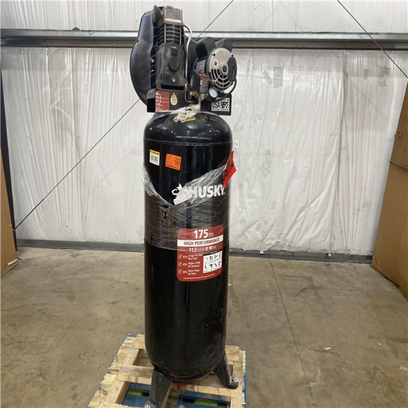 Houston Location - AS-IS Outdoor Power Equipment HUSKY AIR COMPRESSOR 175 PSI HIGH PERFORMANCE