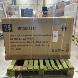 DALLAS LOCATION- HUSKY Heavy Duty 52 in. W 6-Drawer Matte Army Green Top Tool Chest