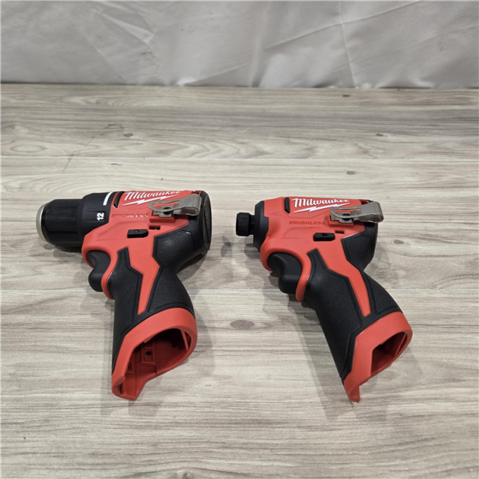 AS-IS Milwaukee M12 Cordless Brushless 2 Tool Combo Kit