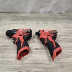 AS-IS Milwaukee M12 Cordless Brushless 2 Tool Combo Kit