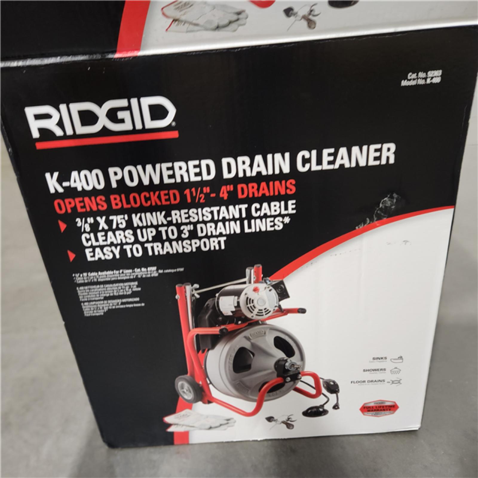 DALLAS LOCATION ASIS RIDGID K400 Drain Cleaning Snake Auger 120Volt